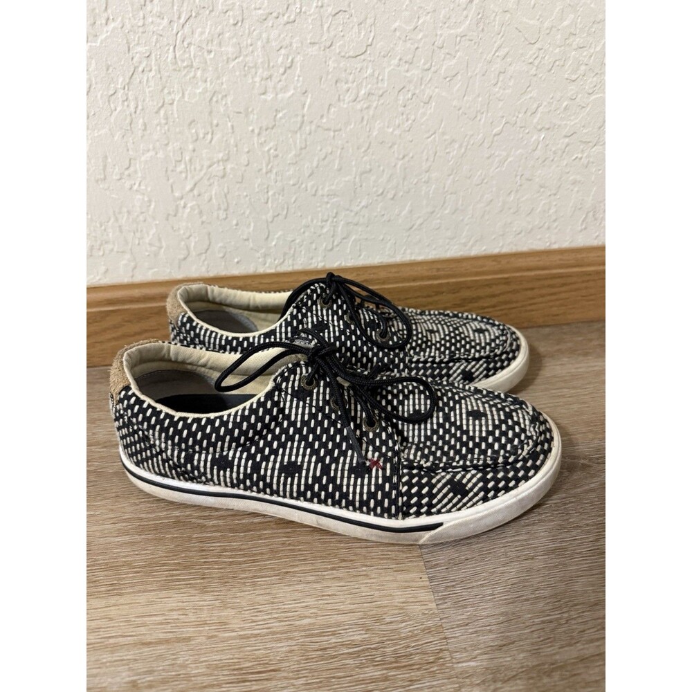 Twisted X Hooey Loper Sneaker Black White Geometric Shoes Women’s Size 7.5M